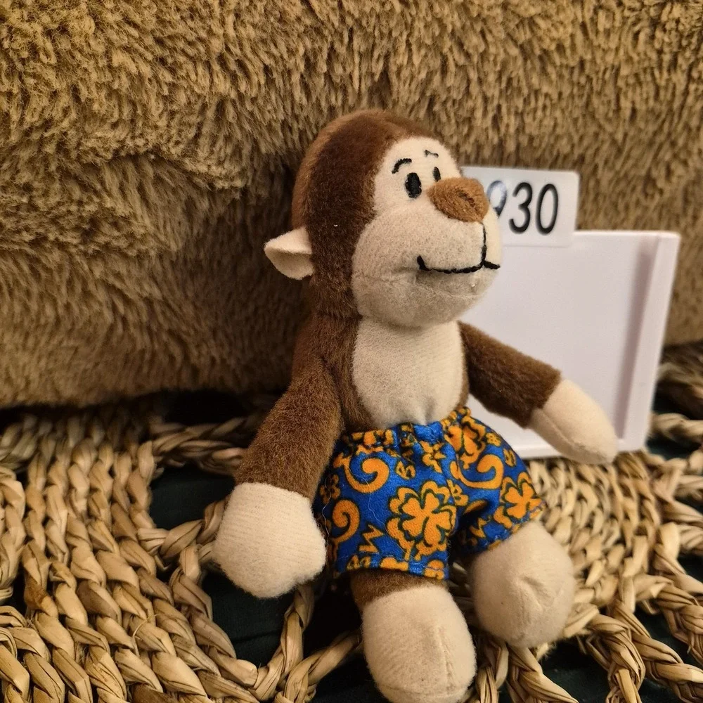 ✅Build-A-Bear Workshop Monkey Plush Brown Chimp Tropical Outfit #️⃣0930